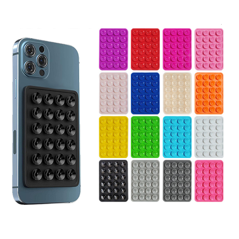 3M Adhesive Silicone Rubber Sucker Pad Suction Cup Mount Silicon Accessory For Phone Case iPhone Hands-Free Fidget Toy Mirror Shower Phone Holder Vide