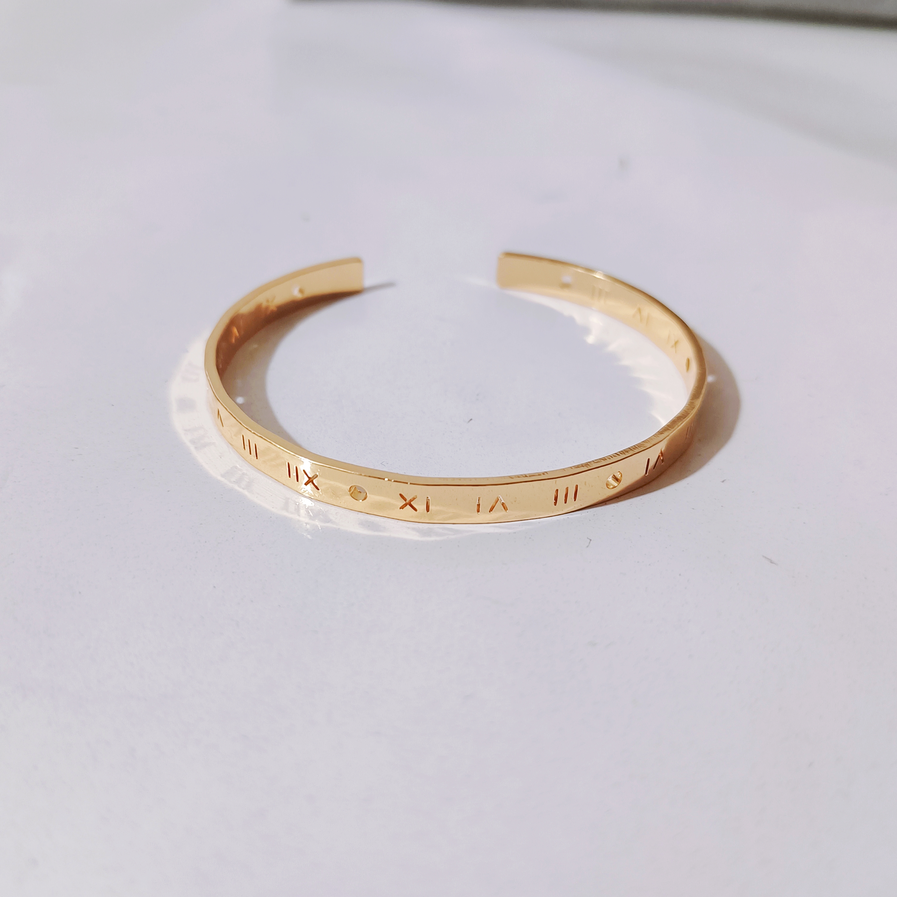 Bracelet Metal Bracelet Mirror Bracelet Sub Bracelet Smooth Plain Circle European and American Trendy Bracelet Ring