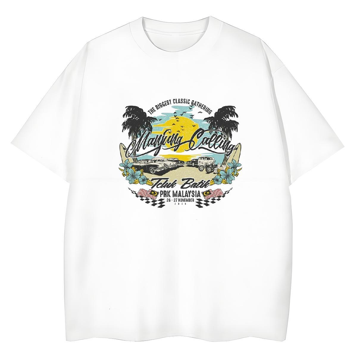 Brand Woman T Shirts 230g Pure Cotton Short sleeve Soft Hip Hop car Women Tees Unisex Cartoon Print Clothes