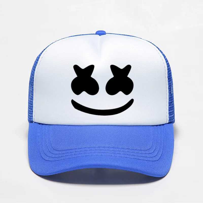 Kids Fashion Trend Marshmello Electro-DJ Peripheral Sunshade Light Breathable Comfortable Net Baseball CapY240815