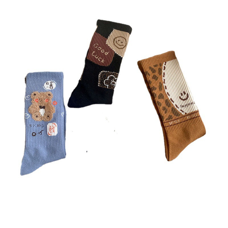 Korean Version Children's Thick High Tube Cotton Socks - Versatile Retro Sports Style for Students