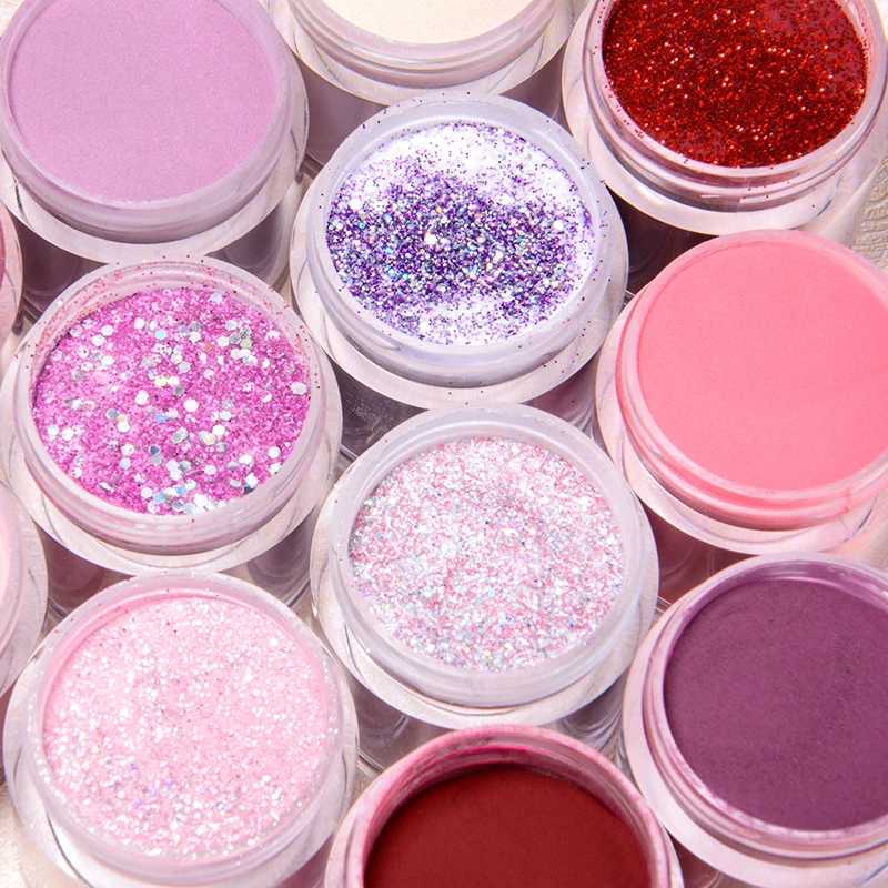 MEET ACROSS 5g/10g Glitter Dipping Nail Powder Nude Pink Nail Glitter Powder Dip Manicure For Nail Art Decoration Natural DryXJ240815