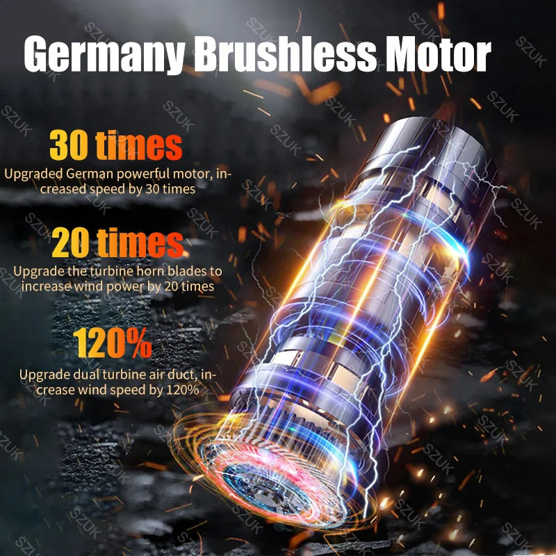 98000PA Car Vacuum Cleaner Mini Cleaning Machine Strong Suction USB Handheld for Car Home Appliance Portable Wireless Cleaner 240816