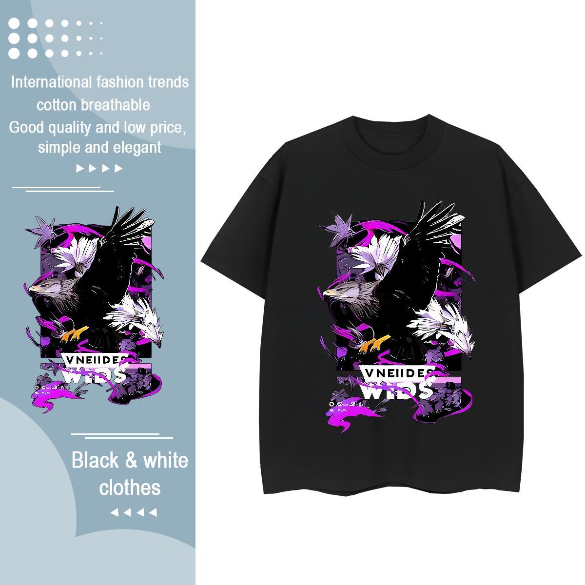2024 Casual Womens T Shirts Breathable Short Sleeve 230g Cotton Couples T Shirts Custom Print Oversized eagle Sport Designer Polos