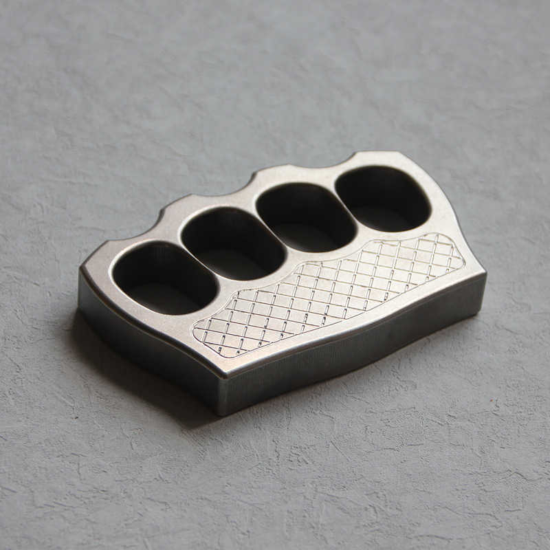 Brass knuckles Pure 304 stainless steel solid finger tiger CNC military fan outdoor self-defense EDC field emergency selection S2481 26L0228
