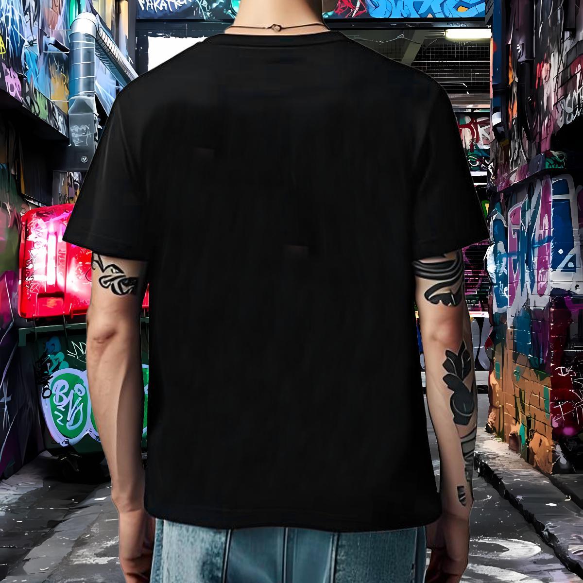 Brand Mens Tshirts horse Daily Wear 230g Pure Cotton Top Tees Breathable Soft Loose Fit T-Shirts Cartoon Printing L-4XL