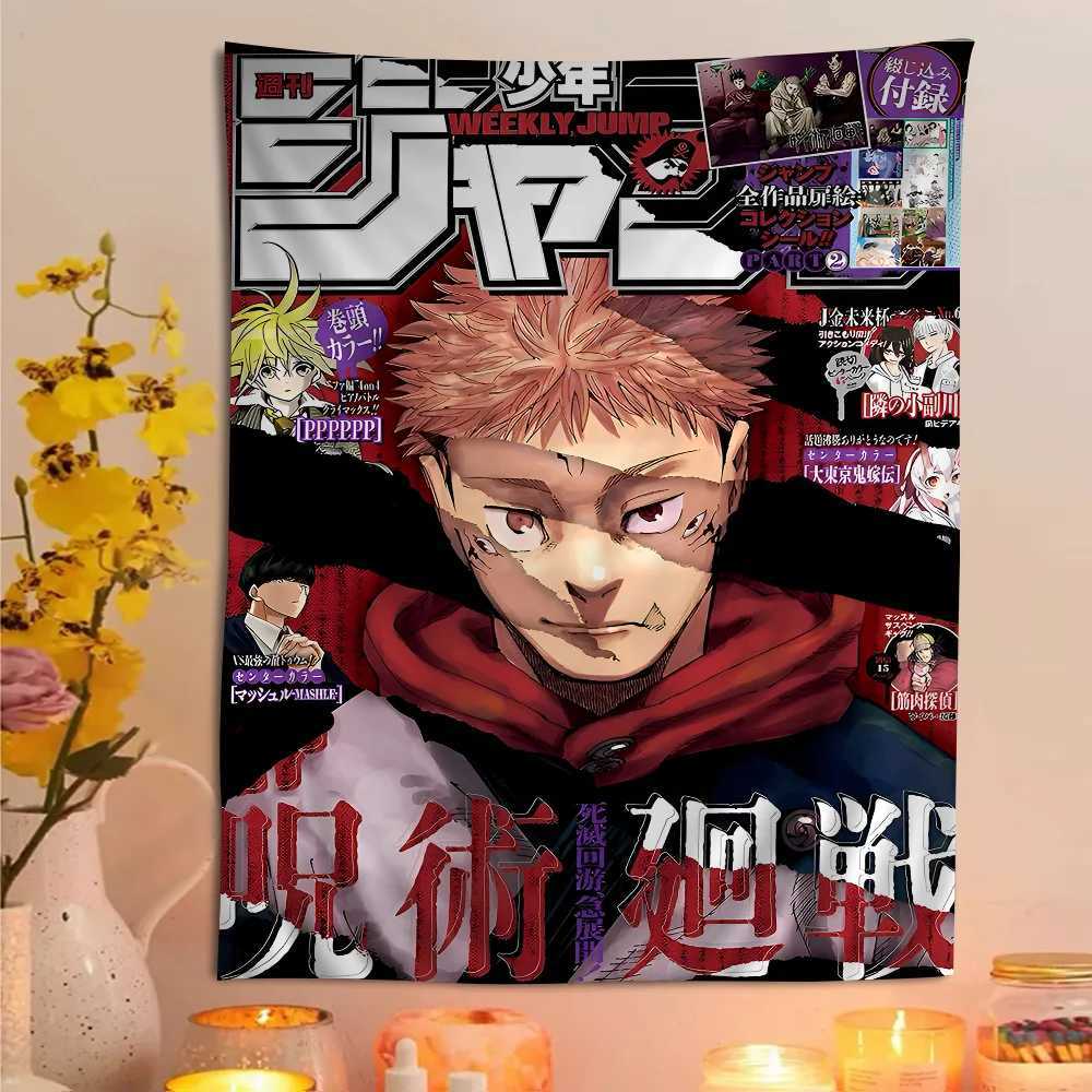 Jujutsu Kaisen Anime Hippie Wall Hanging Tapestries for Living Room Home Dorm Decor Art Home Decor Y240816 - view 5