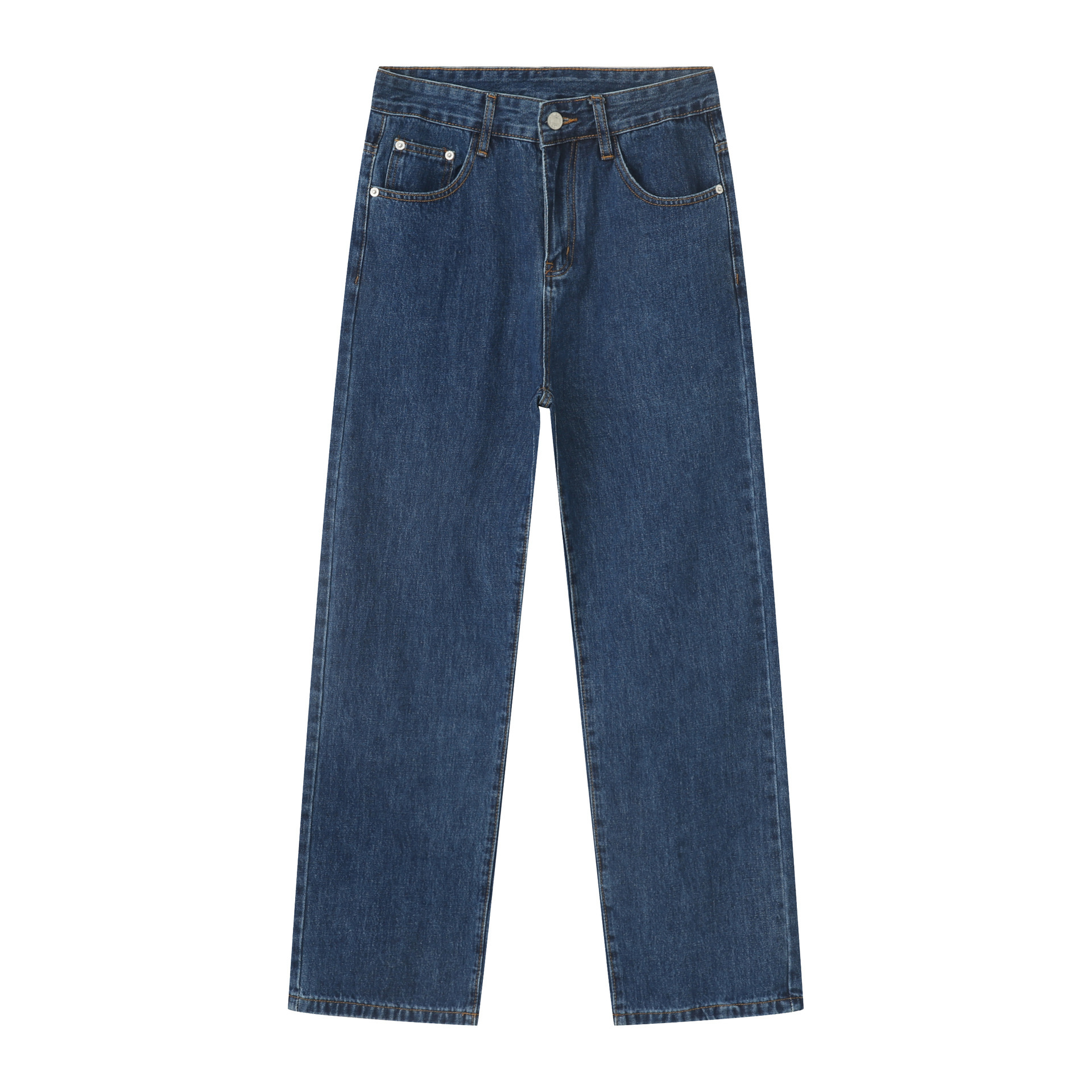 24ss Autumn New Product Hong Kong Style Advanced Simplicity Loose Casual Jeans Set Trendy
