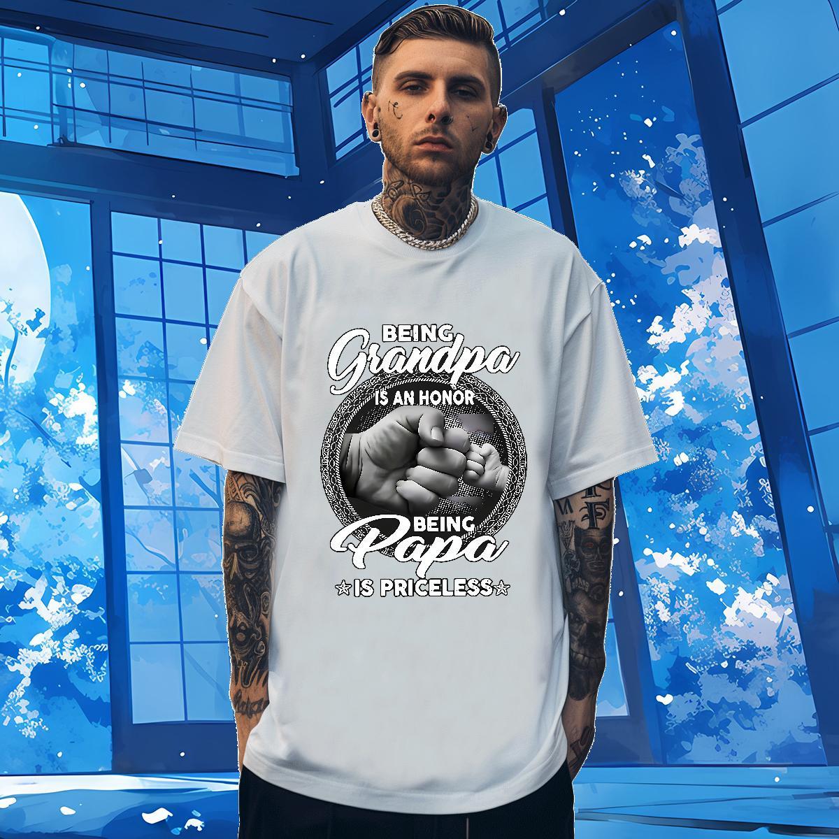 Man T Shirts 230g 100% Cotton hands Anime Printing Street Breathable Plus Size Cartoon Men Clothes T-Shirt DIY Customized TOP Quality Wear