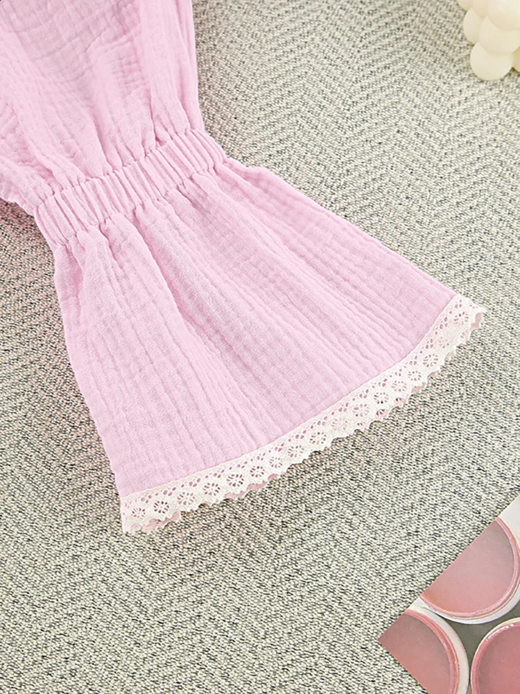 Hiloc Long Petal Sleeves Cotton Sleepwear Lace Patchwork Single-Breasted Lougerwear Pocket Lapel High Waist Women Pajama 2024 240815