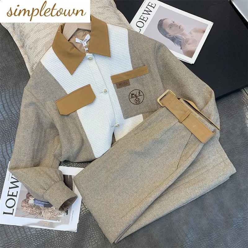 Leisure Set Womens Spring and Autumn Korean Edition Fashion Age Reducing Small Fragrance Style Two Piece Set 240815