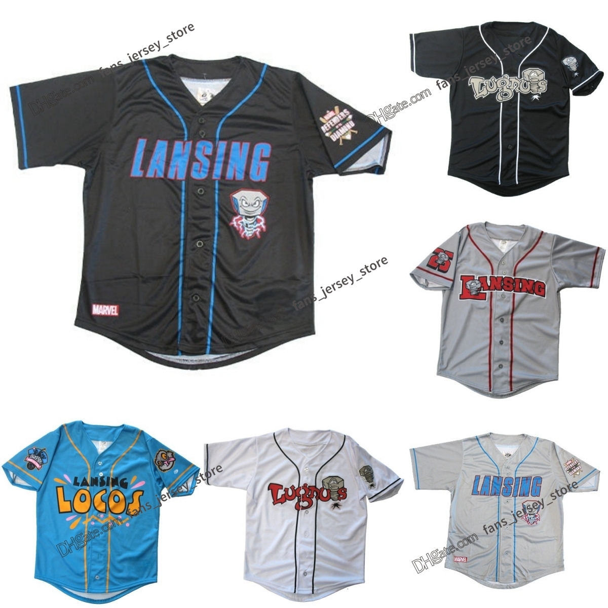 Lansing Lugnuts Baseball Jersey Custom Jersey Any Name Number Stitched Jerseys
