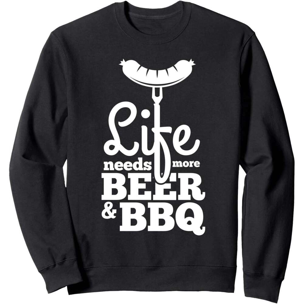 Long Sleeve Shirts For Men Sweatshirt Barbeque Beer BBQ Lifestyle Fun Barbecue Gift Sweatshirt Graphic Tee Streetwear Casual Tops Clothes sweatshirts