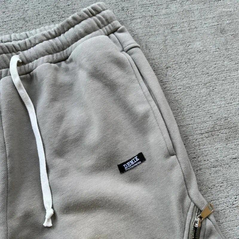Men's Pants Y2K Retro Baggy Gothic Casual Zipper Decoration Sweatpants Hip Hop Punk Streetwear Oversized Cotton Straight Leg Trousers Z260315