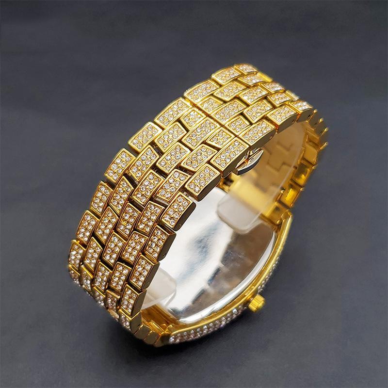 Starry Frank full dia tonneau watch style high-end men's wormhole concept hip-hop trend free shipping
