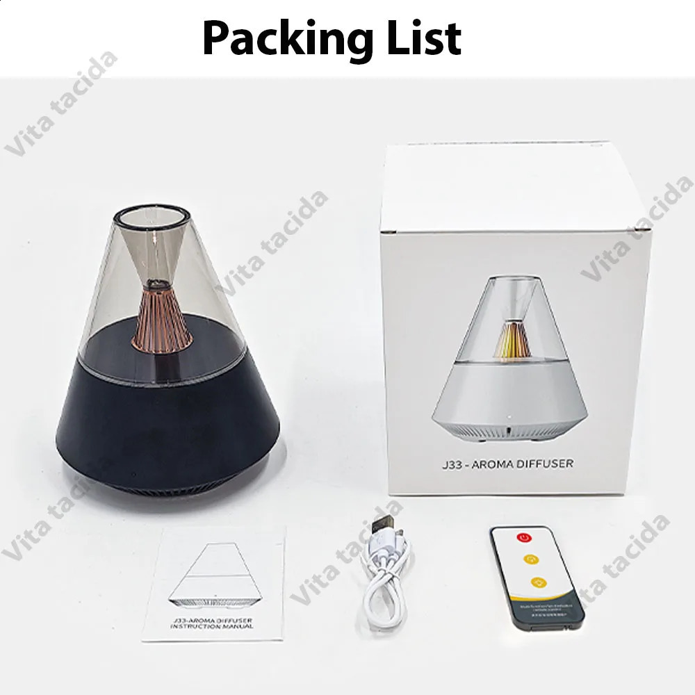 Home Portable Aroma Diffuser USB Air Humidifier Essential Oil Night Light Cold Mist Maker Sprayer for Gift Bedroom Remote Contro 240815