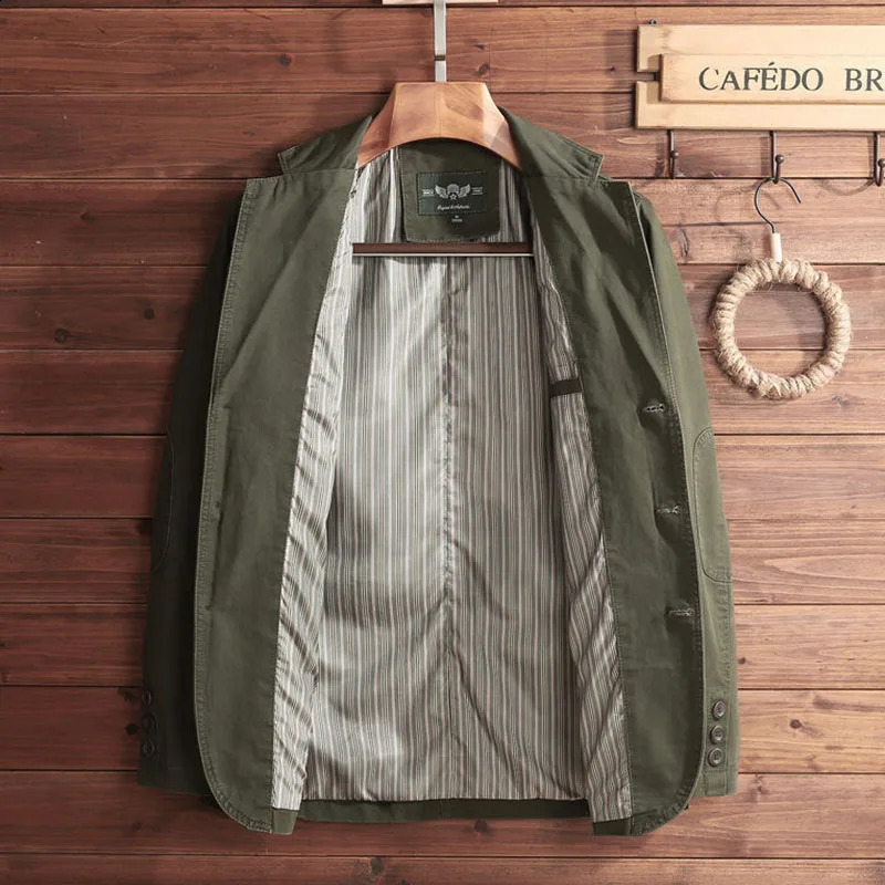 Four Seasons Mens Trend Fashion All-in-one Handsome Jacket Man Loose Coat Male Casual Wear Small Suit Jacket Top 240815