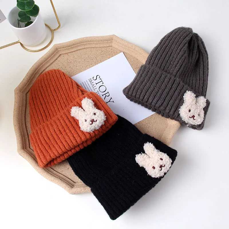 Autumn Winter Baby Hat Soft Warm Knitted Boy Girl Children Beanies Caps Solid Color Crocheted Infant Kids Bonnet Hats 0-3Y LX241018