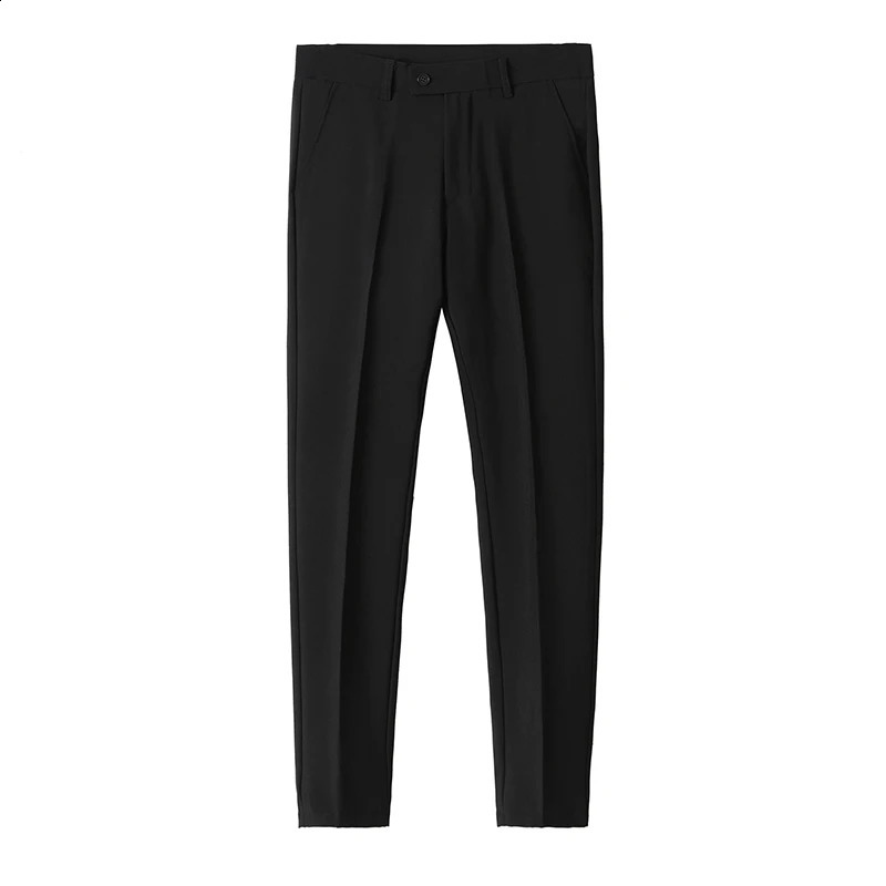 Mens pants for spring and summer mens pants for business offices elastic wrinkles large-sized classic mens clothing B16 240815