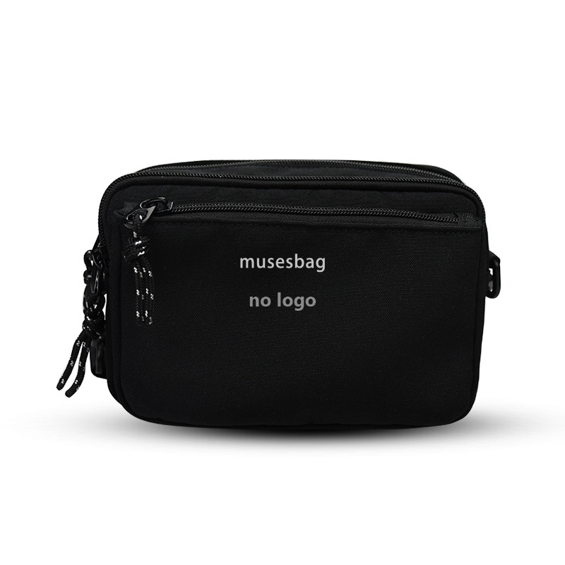 Casual checkered waist pack shoulder bag Dual purpose bag Simple trend commuter crossbody bag Japanese multi-functional shoulder bag