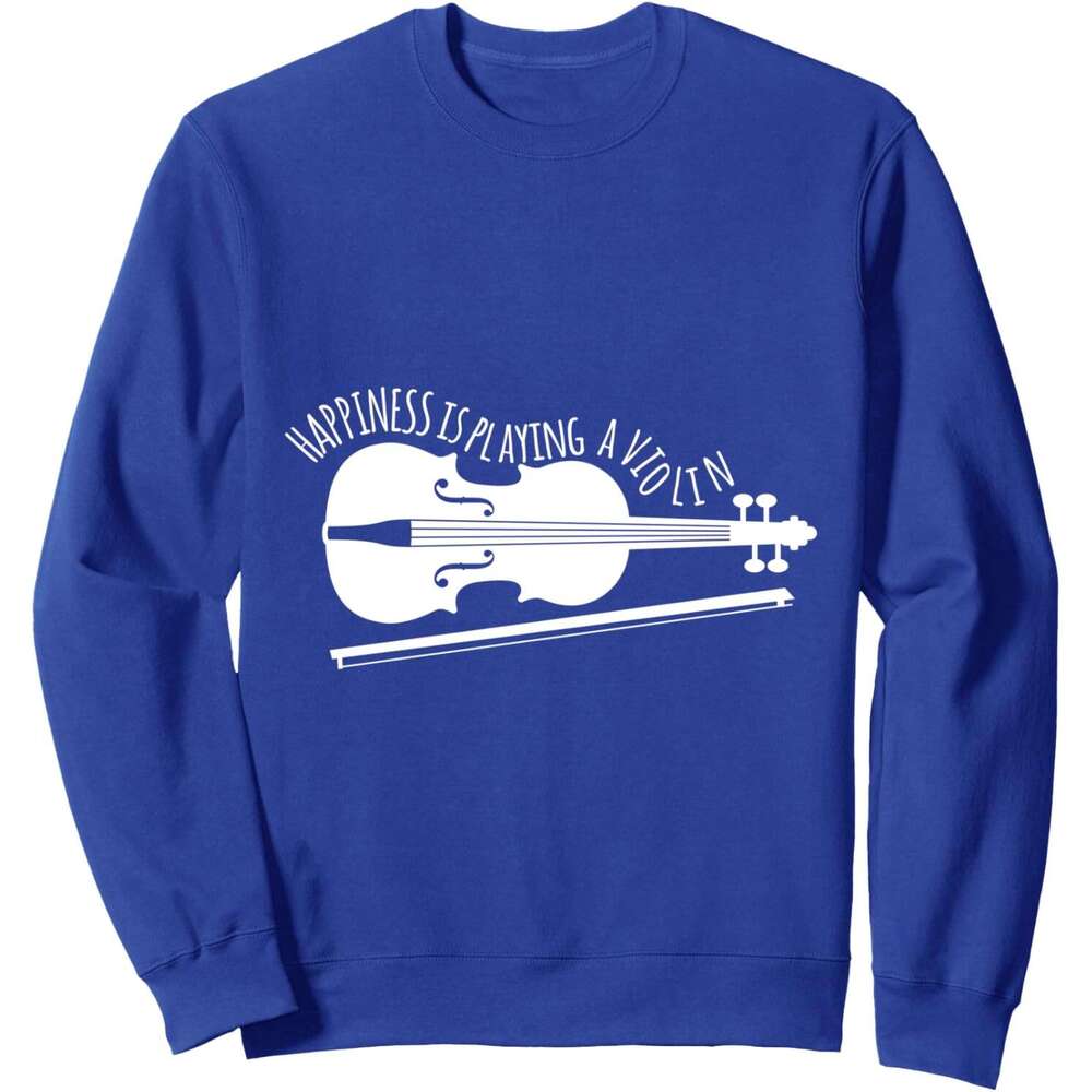 Long Sleeve Shirts For Men Sweatshirt Hapiness Is Playing Violin Fun Musician Gift Sweatshirt Graphic Tee Streetwear Casual Tops Clothes sweatshirts