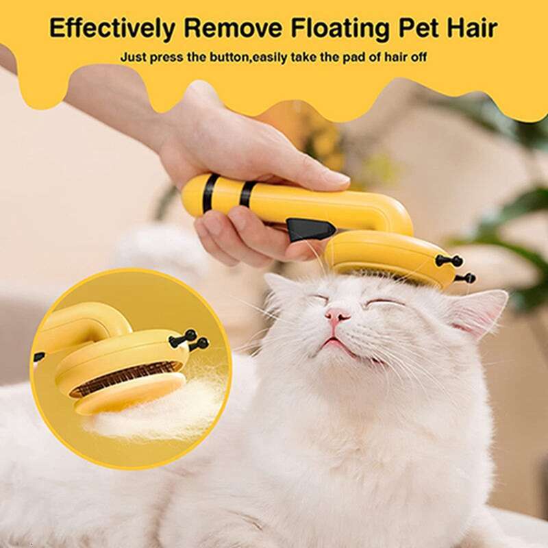 Pet Cleaning Grooming Product 2024 New Style Little Bee Comb Cat Dog Hair Remover Brush Stainless Steel Accesorries