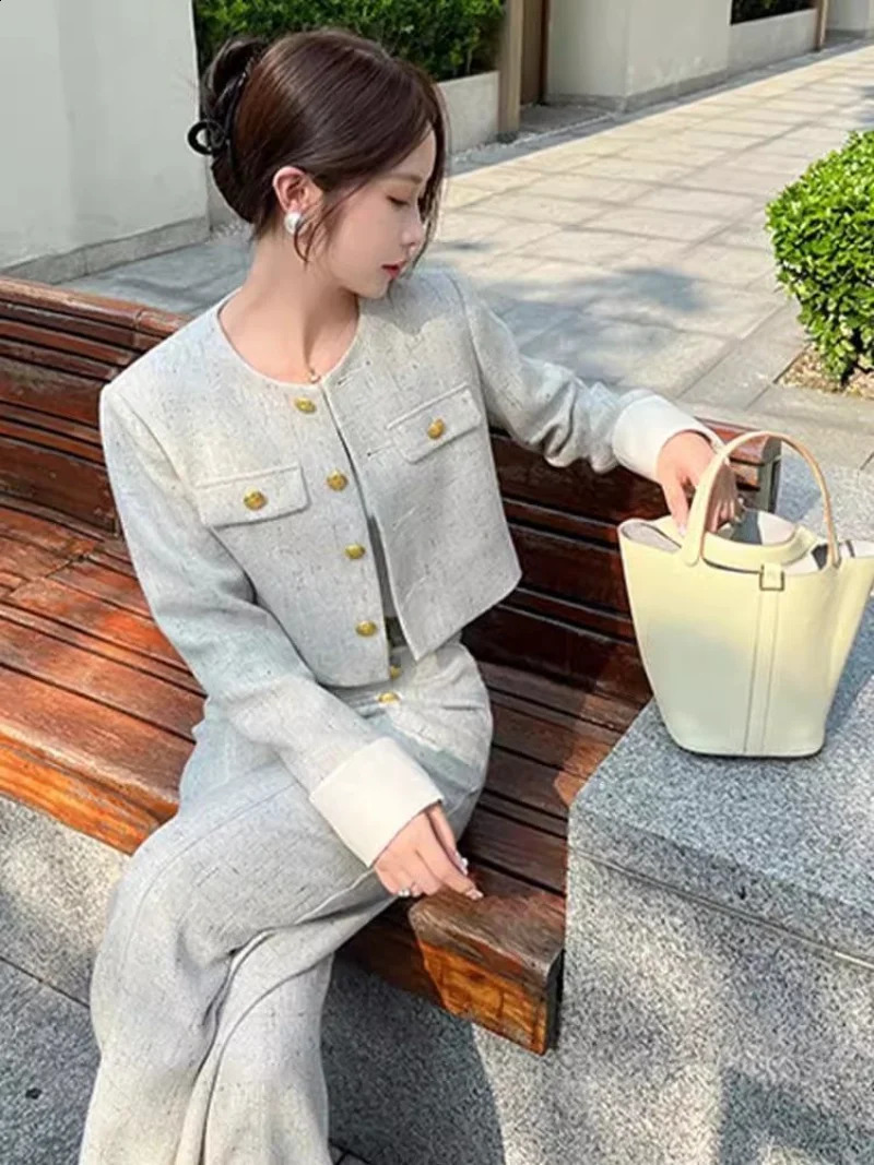 Early Autumn Suit French Socialite Temperament High-end Two-piece Suit Slimming Temperament Outfit for Women 240815