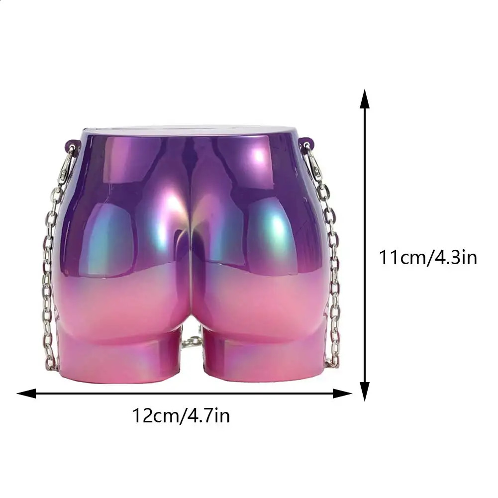 Funny Butt Shaped Evening Clutch Handbag Womens Acrylic Novelty Mini y ner Shoulder Cross Bag INS Wallet 240816