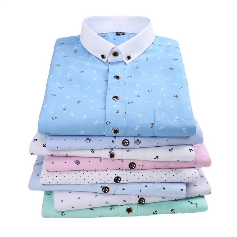 Quality Mens Printed Floral Fashion Long Sleeve Shirt Soft Thin Spring Summer Standard Fit Holiday Button Casual Shirts 240816