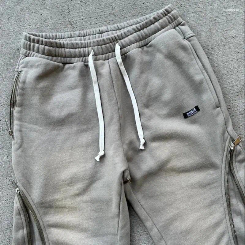 Men's Pants Y2K Retro Baggy Gothic Casual Zipper Decoration Sweatpants Hip Hop Punk Streetwear Oversized Cotton Straight Leg Trousers Z260315