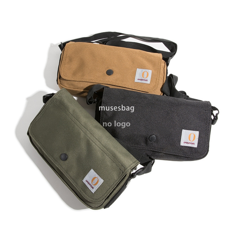 Japanese fashion canvas small mobile phone bag casual men's tooling wind crossbody bag personality shoulder bag trend small body bag