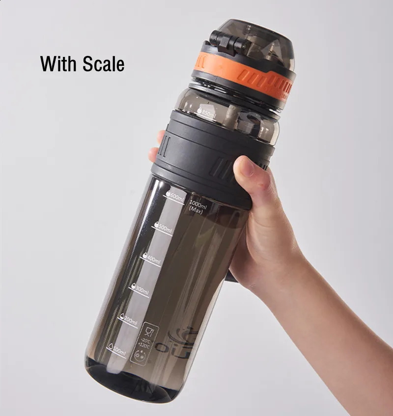 1000ml/750ml Portable Sport Water Bottle Durable Gym Fitness Outdoor Sport Climbing Cycling Drinking Bottle 240816