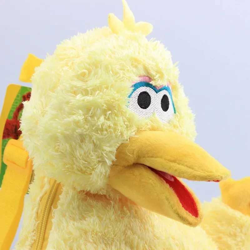 45cm Plush Backpack Toy Red Elmo Blue Biscuit Man Yellow Big Bird Plush Bag Childrens Christmas Gift W240815