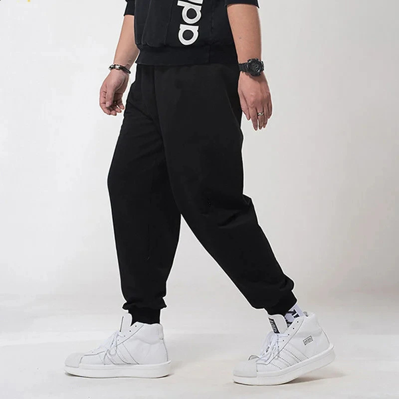 10XL Oversized Black Casual Pants Mens Breathable Sweatpants Elastic Waist Jogger Pants Quick Dry Baggy Trousers Men Streetwear 240816CJ