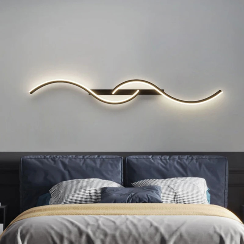 Modern Led Wall Decor Lamp For Living Dining Room Bedroom Bedside Wall Lights Home Decoration interior Black/Golden wall sconces 240816