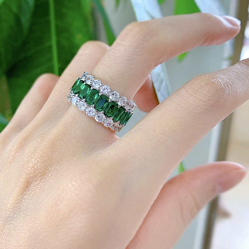 2024 Sparkg Handmade Emerald | Elegant Moissanite Wedding Band Ring