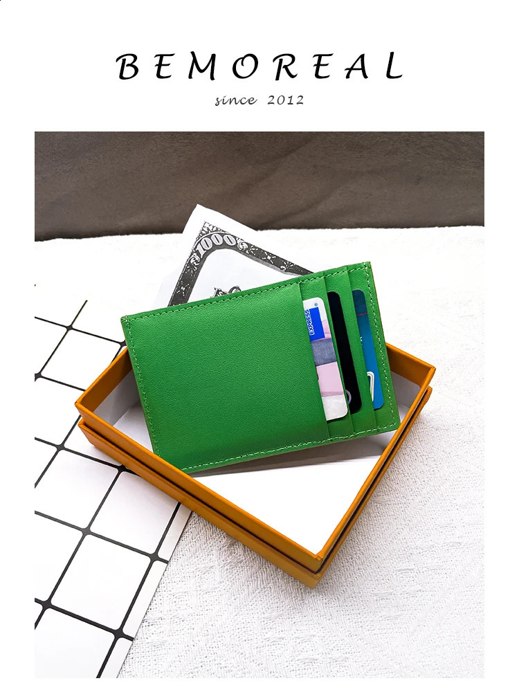 Mens and womens y n holder made of genuine leather high-quality ultra-thin wallet denim thin business card bag 240816 178f 4