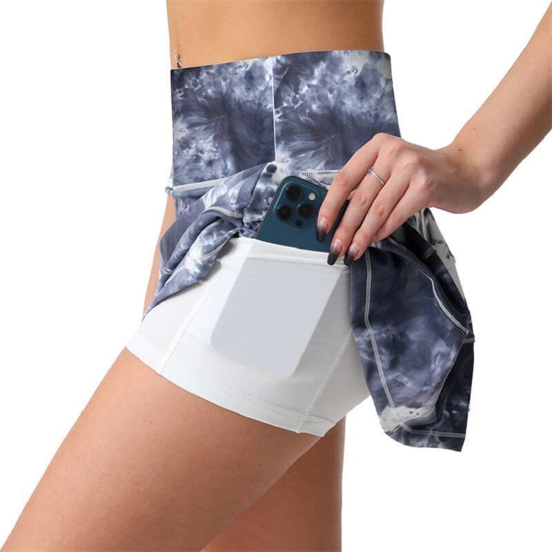 Dyeing 2023 Golf Tennis Skort Pleated Skirt Sport Shorts Women Clothing Yoga Gym Fiess Summer Jogging Workout With Pockets