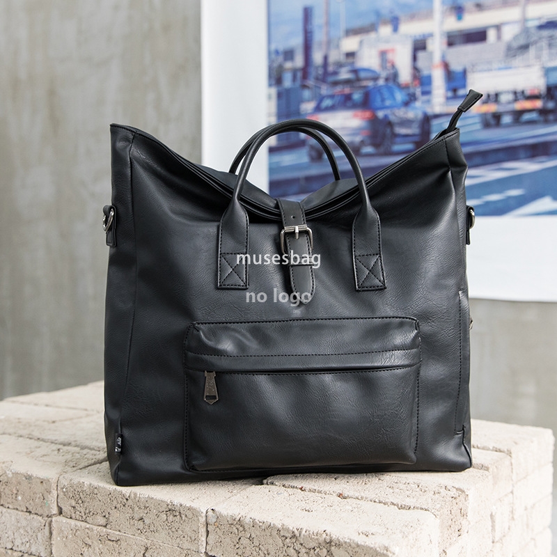 Korean multi-functional PU leather men's bag fashion personality messenger bag large capacity hand crossbody bag casual single shoulder bag tide