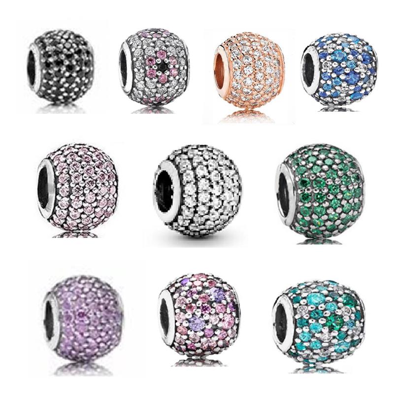 925 Sterling Silver Trinket Sparking Cubic Zirconia S925 Snake Charms Bracelet Pendant Beads For Jewelry Making Free Shipping