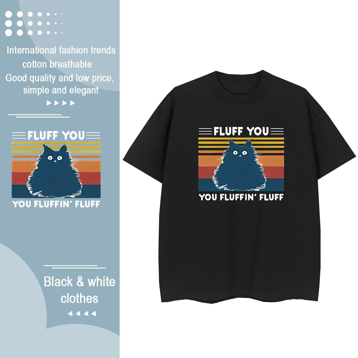 Custom T Shirts Women Crew Neck Breathable 230g 100% Cotton Women Tees Customized Print cat Daily Wear Nice Polos