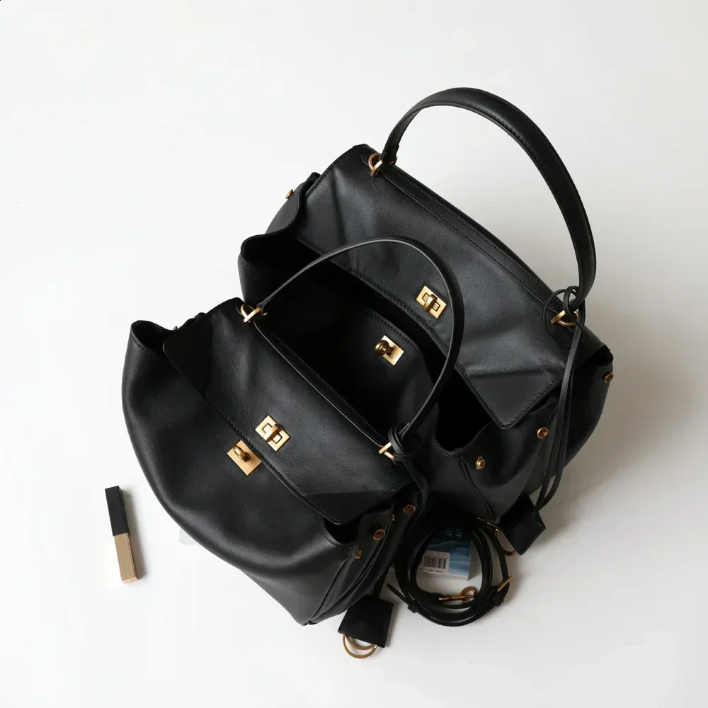 UBELLIN Rodeo Women Bags Genuine Leather Women Crossbody Fashion Silver Lock Style Tote Bags for Women 240810 - view 6