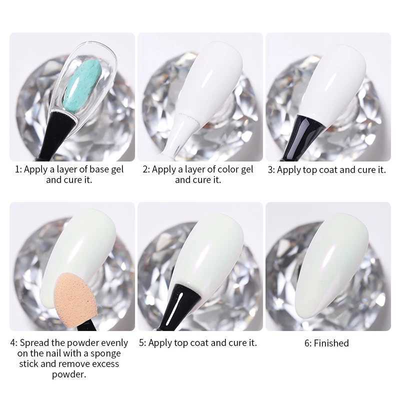 Shell Pearl Nail Powder Pigment Mirror White Rubbing on Nail Glitter Dust Chrome Aurora Manicure Nail Art DecorationXJ240815