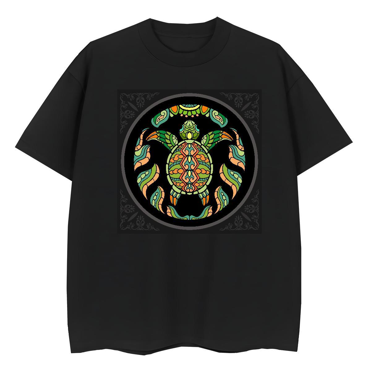 DIY T shirt O-Neck Short Sleeve 100% Cotton 230g Woman Tshirt Oversized L-4XL tortoise Sports Street Wear Loose fit Tops Tees