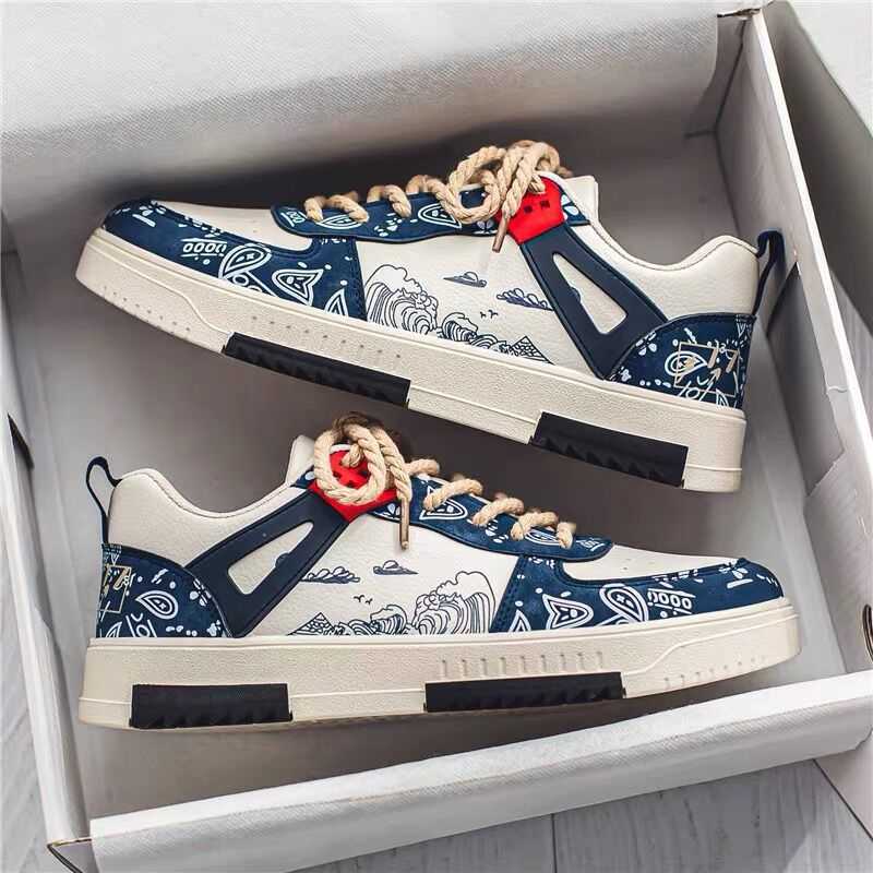 NXY Mens Shoes Summer Breathable Canvas Shoes for Male Students Korean Version Trendy Versatile White Shoes Thick Soled Sports Board Shoes for Men