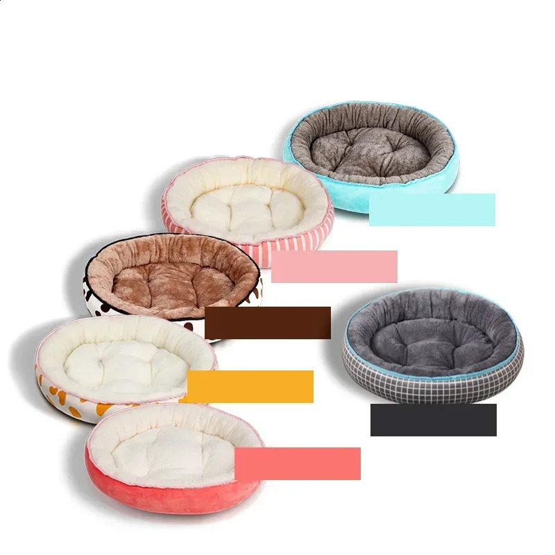 Round Dog Beds Sleeping Mat Soft Warm Kennel Bed Cushion for Small Medium Large Dog House Pad Pet Supplies cama para perro 240812