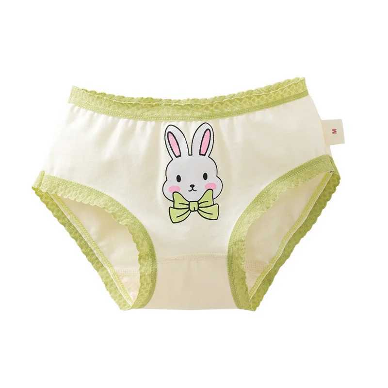 4 pieces of childrens cotton soft and comfortable fabric cute printed antibacterial underwear for girls baby thin breathable underwear 4y childrens cl