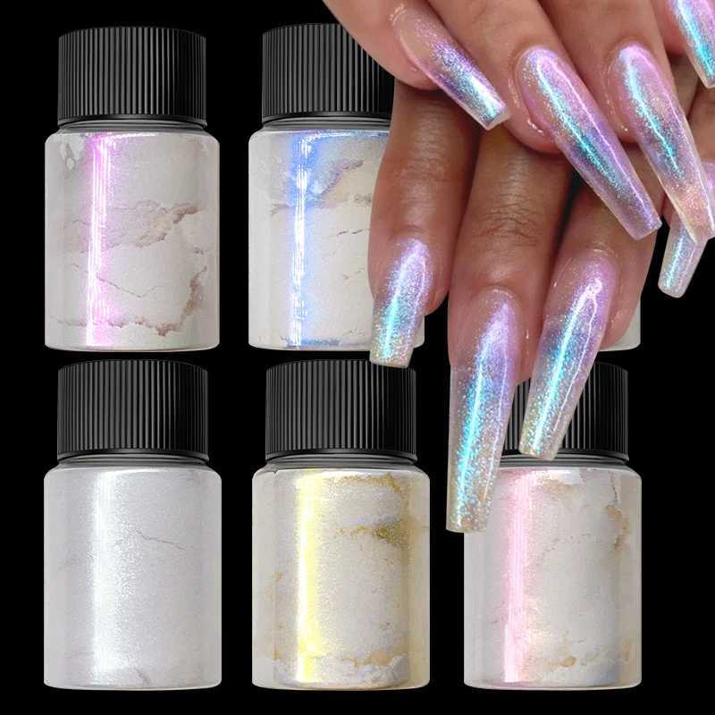 5g/10g Box Aurora Nail Powder Pearl Nail Glitter Neon Pigment Dust Effect Chrome Nail Art AB Color Dipping Powder Decoration DIYXJ240815
