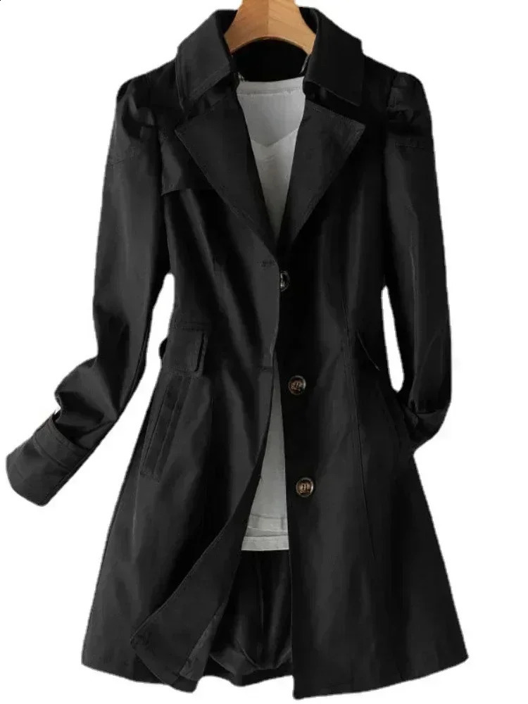 Fashion Casual Windproof Clothing Korean Edition Long Womens Top and Jacket Trench Coat 240814