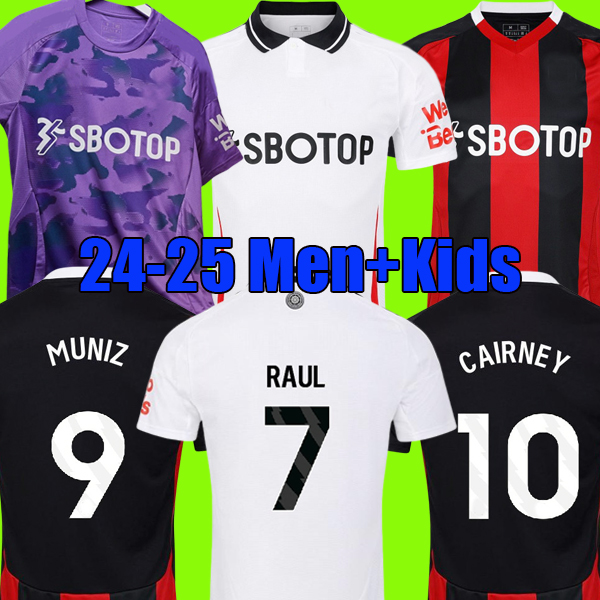 RAUL MUNIZ FULHAMS 24 25 soccer Jerseys CAIRNEY ADAMA 2024 2025 ANDREAS ROBINSON football shirt WILSON jerseys men top Third purple kit kids sets uniforms